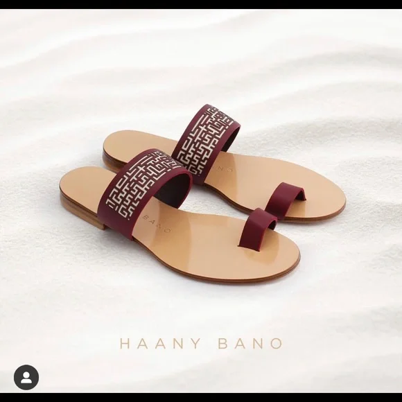 Design designer leather toe ring sandals